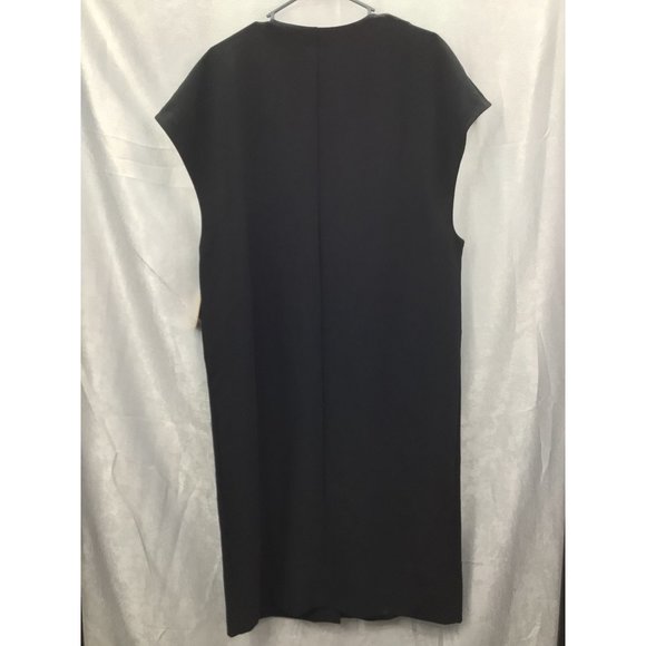 Rachel Rachel Roy Women's Sleeveless Button Front Dress NWT Large Black - Picture 2 of 11